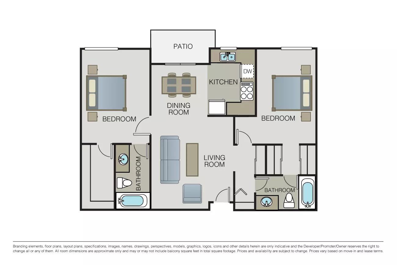 Unit E302 F308 floor plan