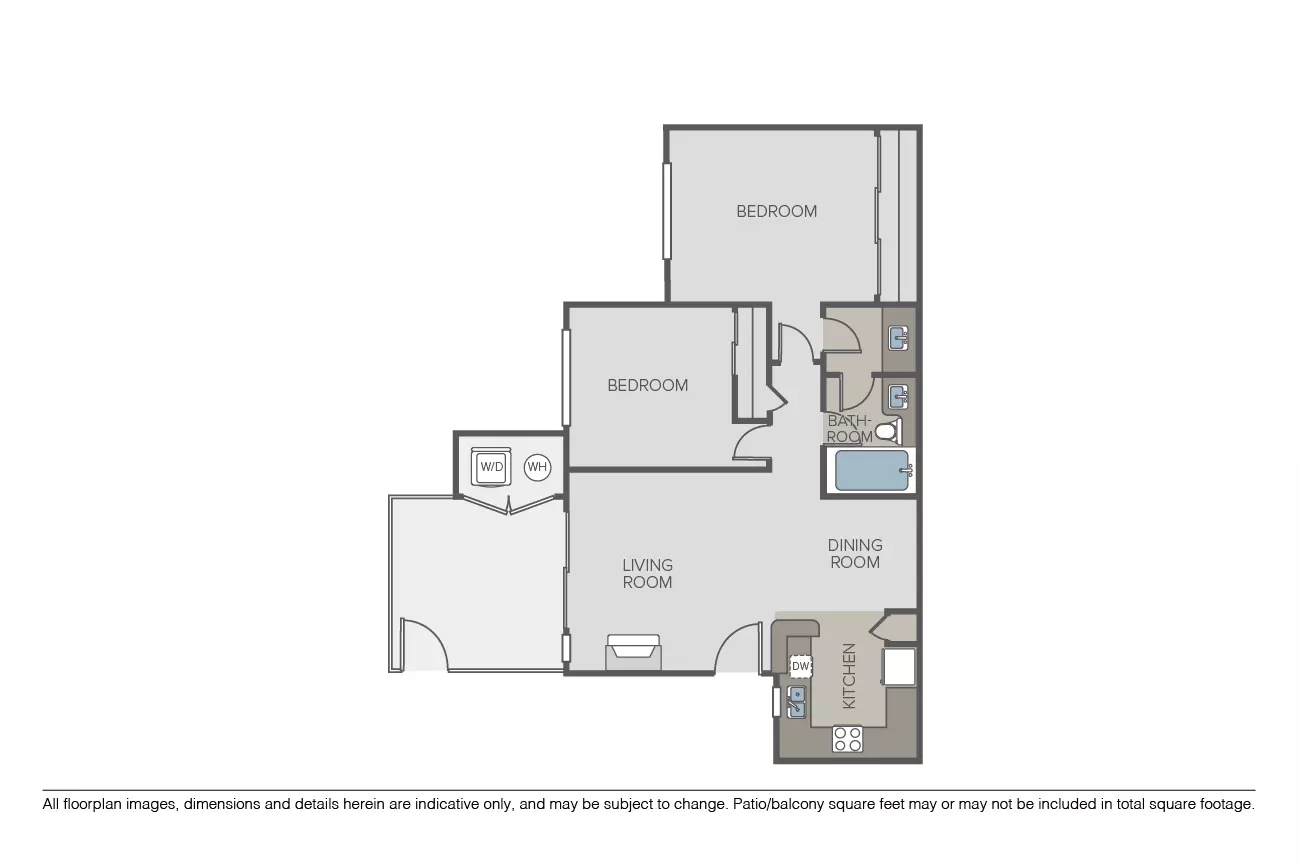 2 Beds • 1 Bath
3D Tour 005174 floor plan