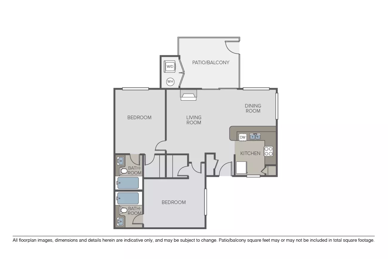 2 Beds • 2 Bath
3D Tour 05210A floor plan