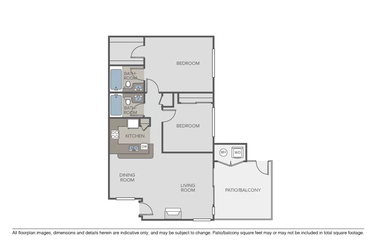 2 Beds • 2 Bath
3D Tour 005178 floor plan