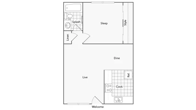 Unit 2V 2V floor plan