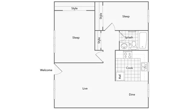 Unit 2O 2O floor plan