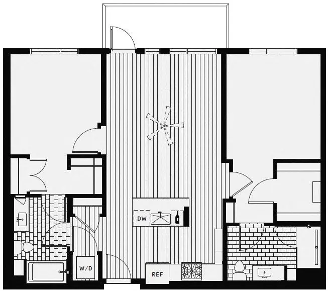 2 Beds • 2 Bath 228 floor plan