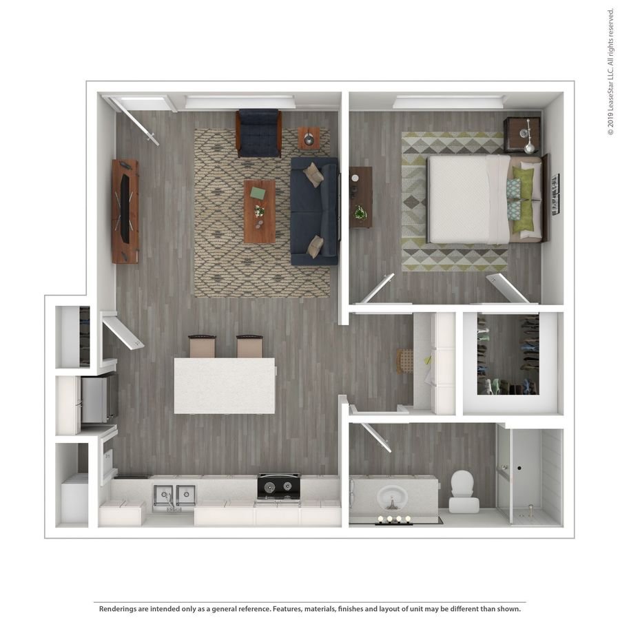 1 Bedroom 4085-23 floor plan