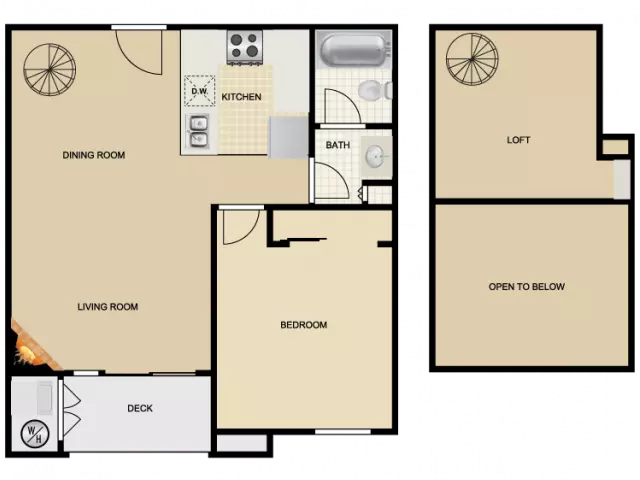 1 Bed • 1 Bath floor plan