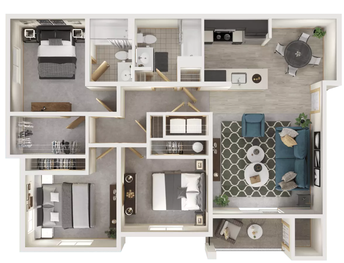 Unit C401 C401 floor plan