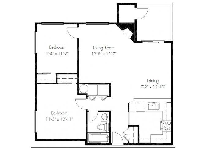 Unit B303 B303 floor plan