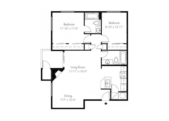 Unit WAIT223R WAIT223R floor plan