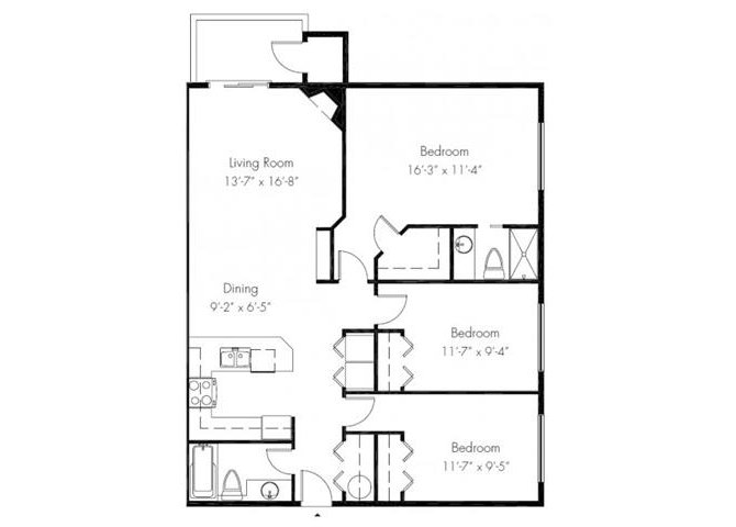 Unit A204 A204 floor plan