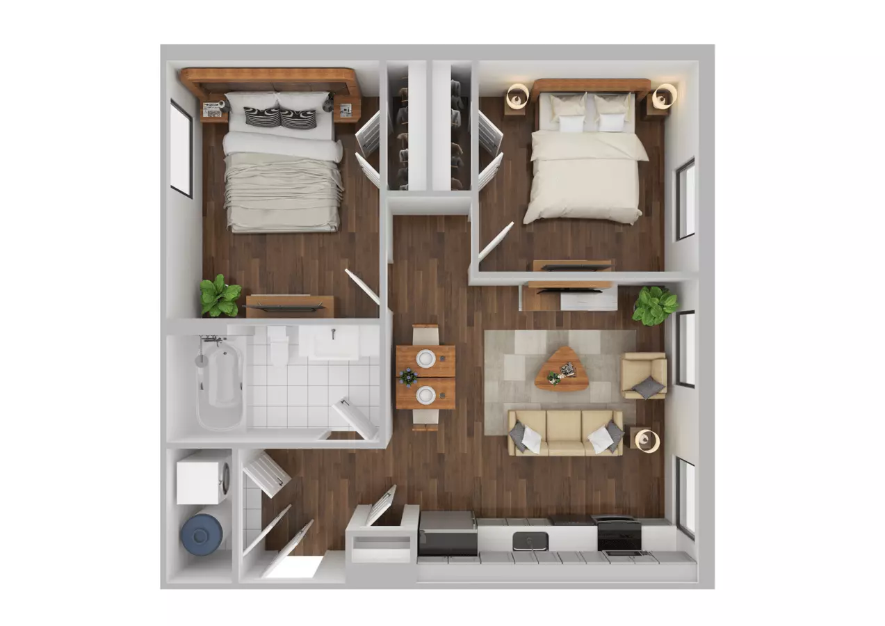 Unit 2E 2E floor plan