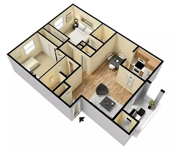 Unit 256 256 floor plan