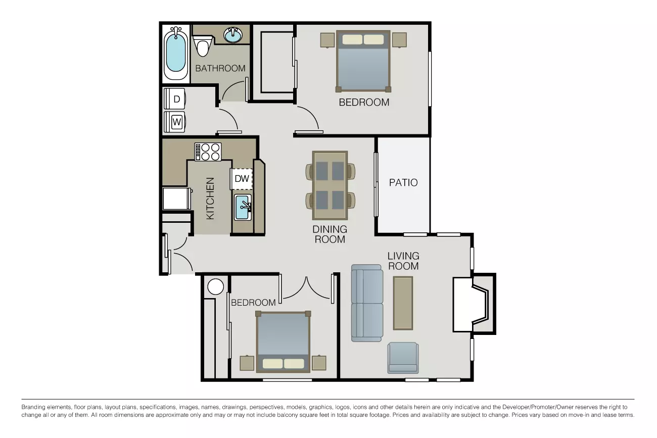 Unit J101 N205 floor plan