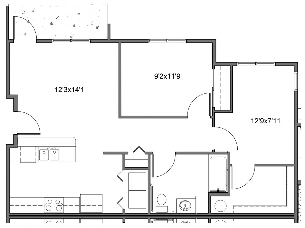 Unit E-102 E-102 floor plan