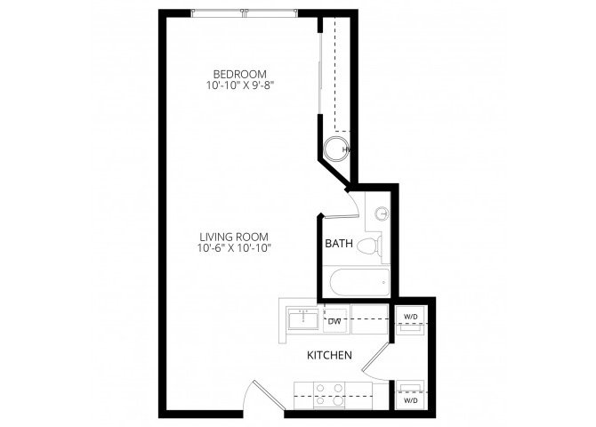 Studio • 1 Bath 3002 floor plan