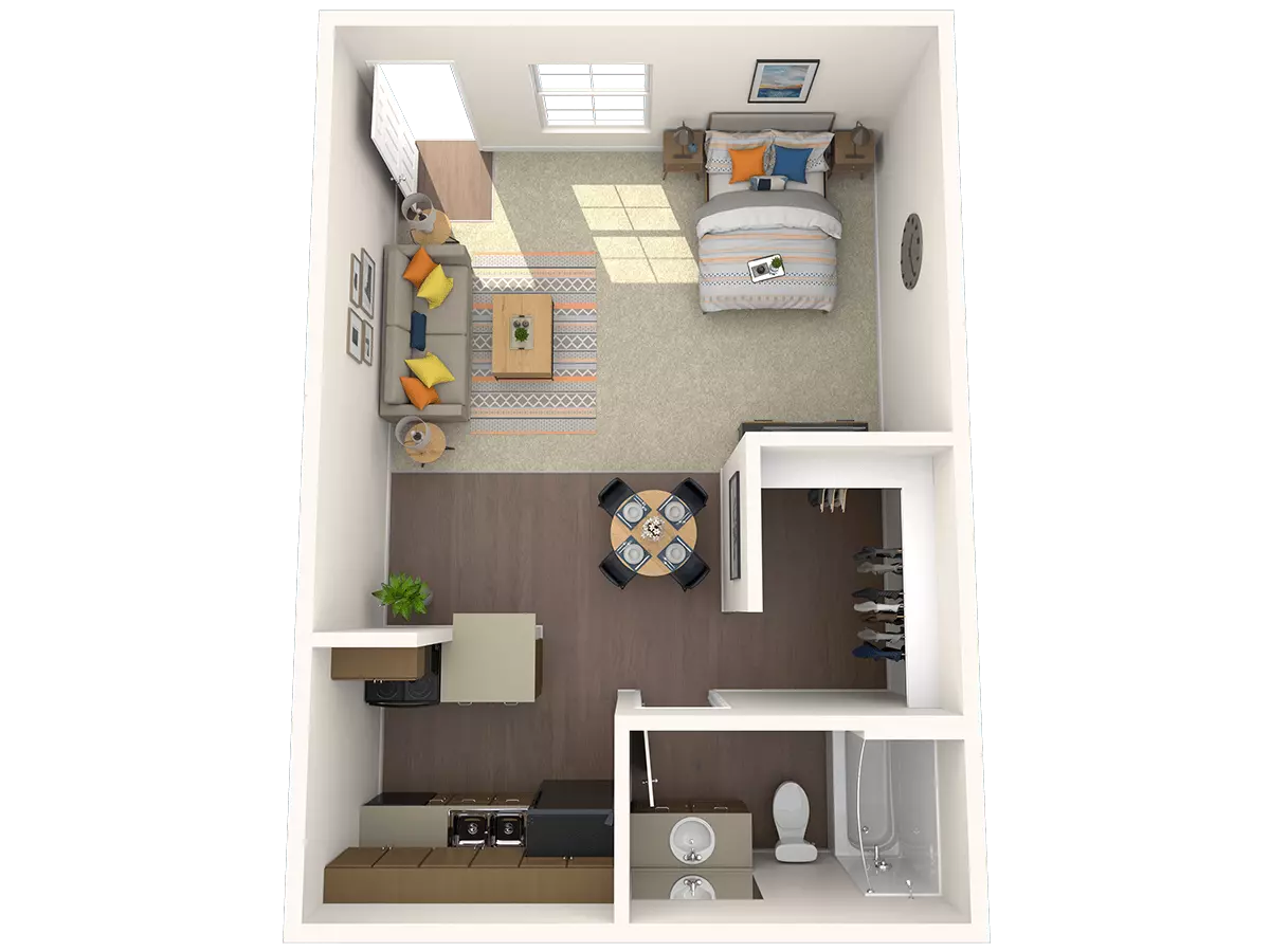 Studio • 1 Bath 1003 floor plan