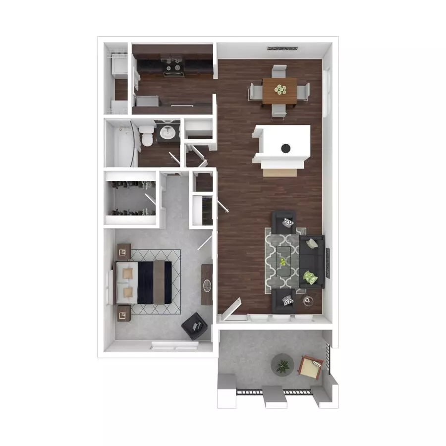 1 Bed • 1 Bath 3068 floor plan
