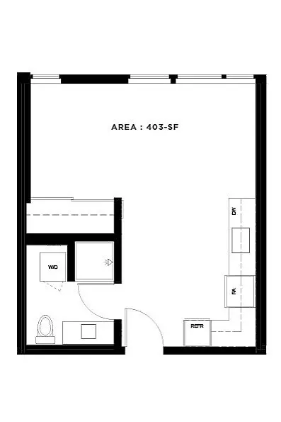 Studio • 1 Bath 318 floor plan