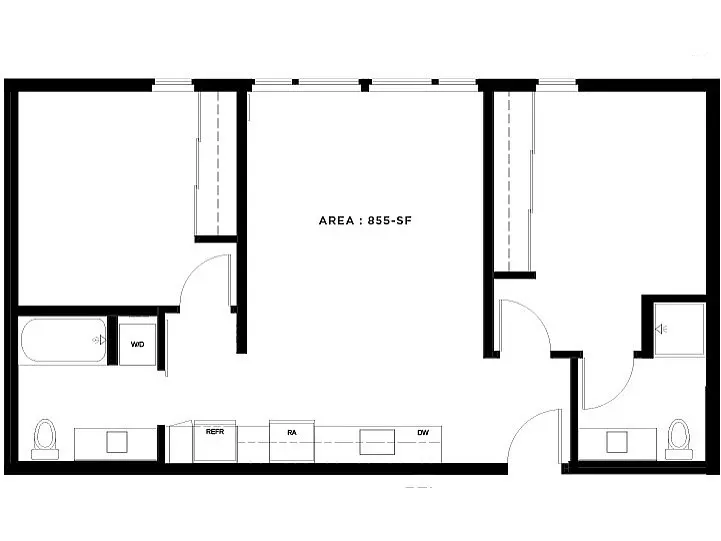 2 Beds • 2 Bath 226 floor plan