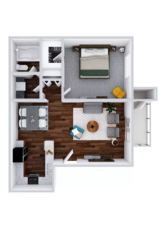 1 Bed • 1 Bath 270 floor plan