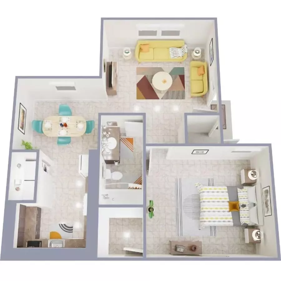 1 Bed • 1 Bath 1081 floor plan