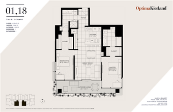 2 Beds • 2 Bath 0404 floor plan