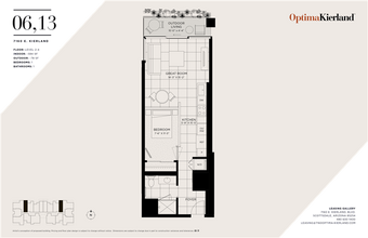 Studio • 1 Bath 0609 floor plan