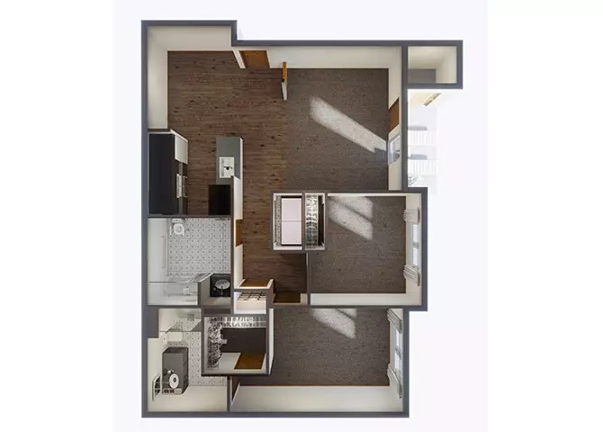 Unit B305 1511 floor plan