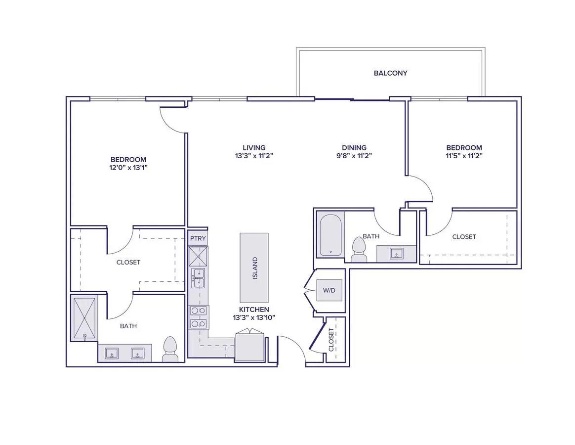 2 Beds • 2 Bath 356 floor plan