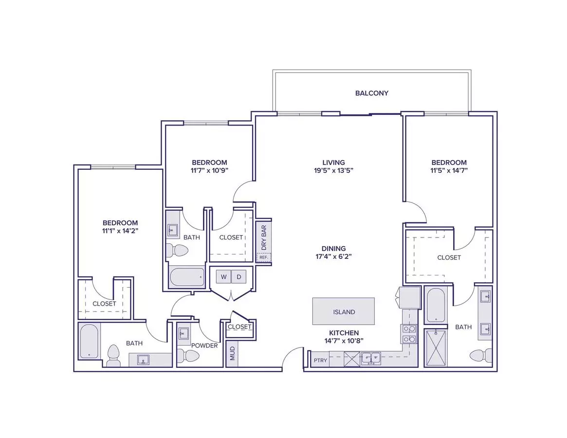 3 Beds • 3 Bath 559 floor plan