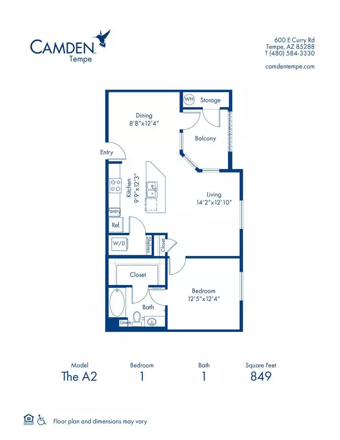 1 Bed • 1 Bath 2025 floor plan