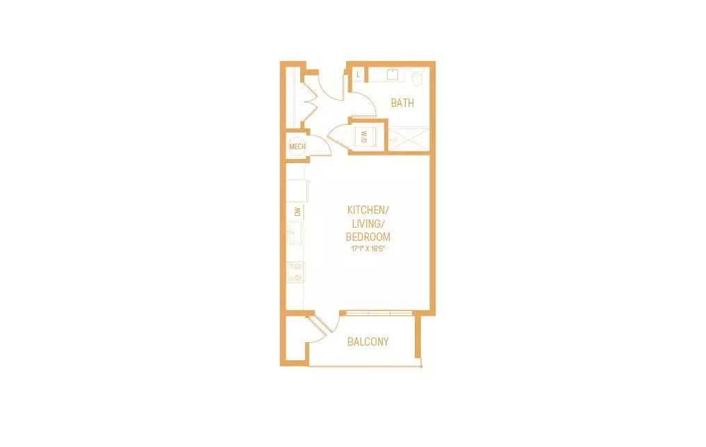Studio • 1 Bath 3015 floor plan