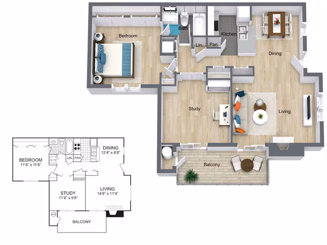 Unit 714 221 floor plan