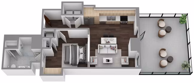 Unit Main-2405 Main-1905 floor plan