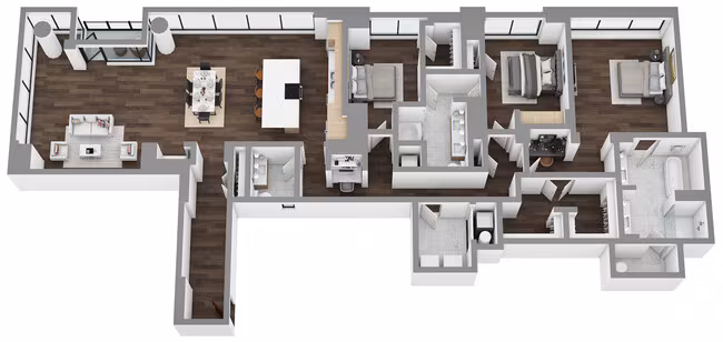 Unit Main-4304 Main-4204 floor plan