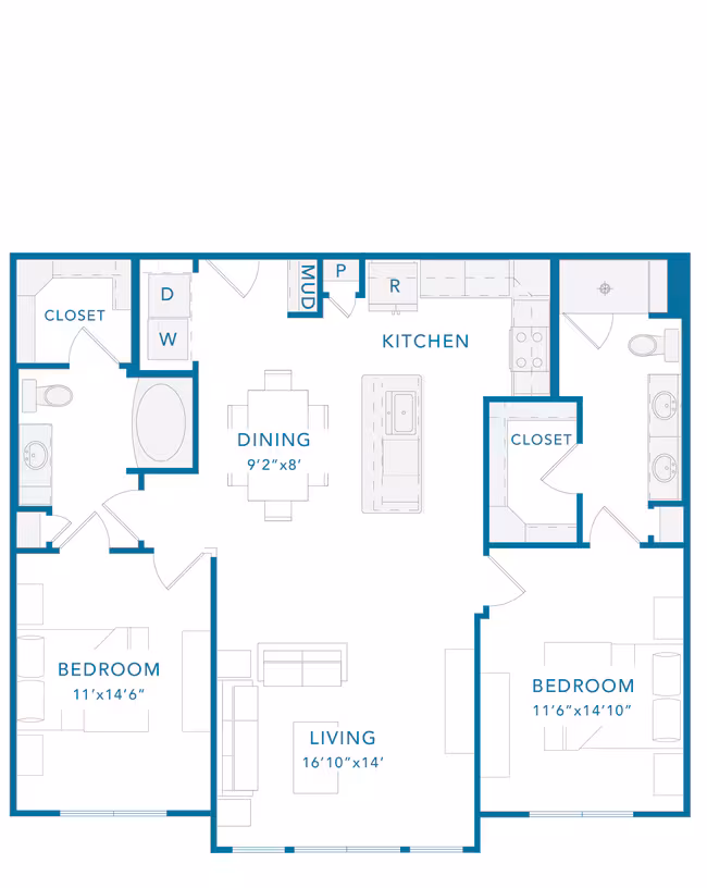 Unit 1401 1402 floor plan