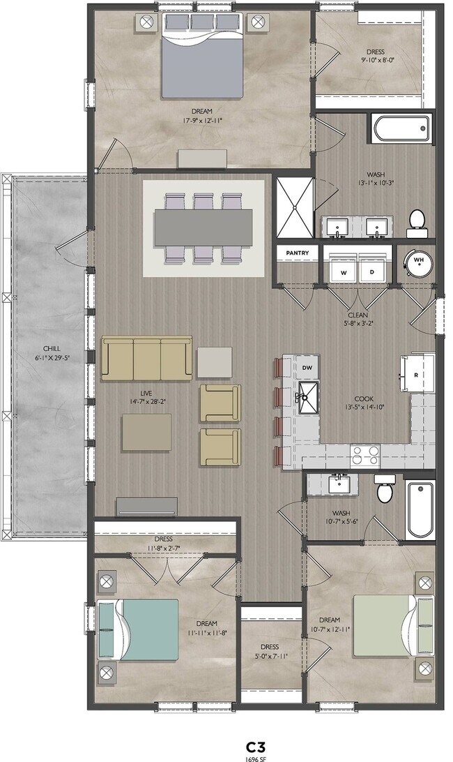 C3 2-2401 floor plan