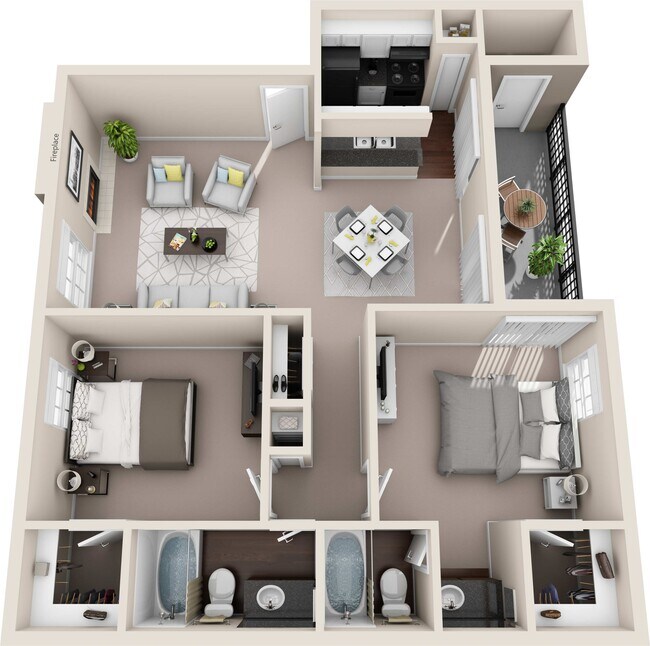 B3 2-203 floor plan