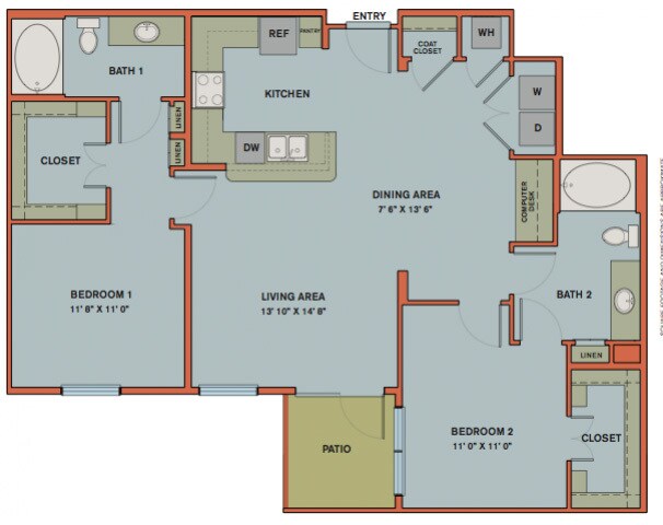 Unit 1130 1330 floor plan