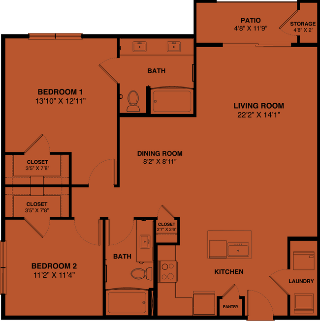 Unit 1235 1208 floor plan