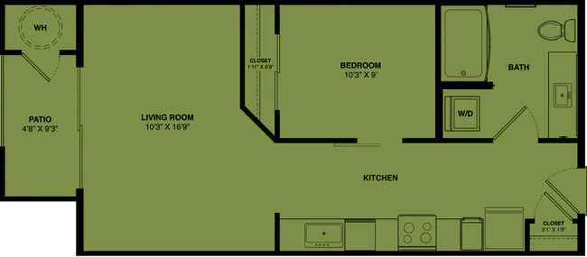 Unit 2211 1123 floor plan