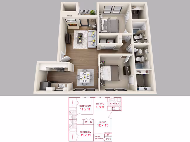 Unit 5112 5112 floor plan