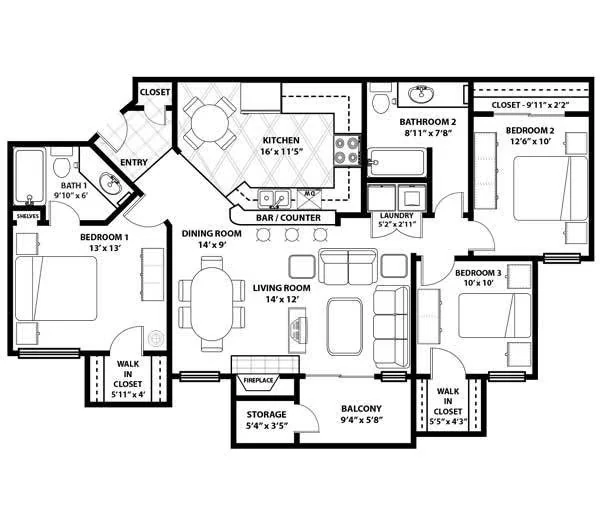 C1 0108 floor plan