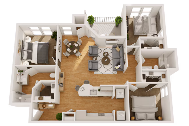 Unit 6107 5108 floor plan