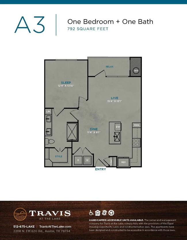 Unit 6105 1208 floor plan