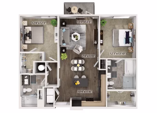 Unit 2214 1401 floor plan