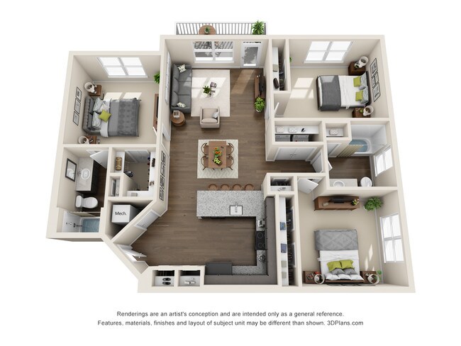 Unit 07103 07308 floor plan