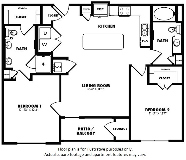Unit 1448 1112 floor plan