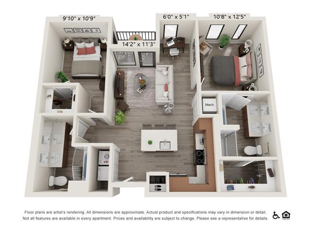 2B.1 1534 floor plan