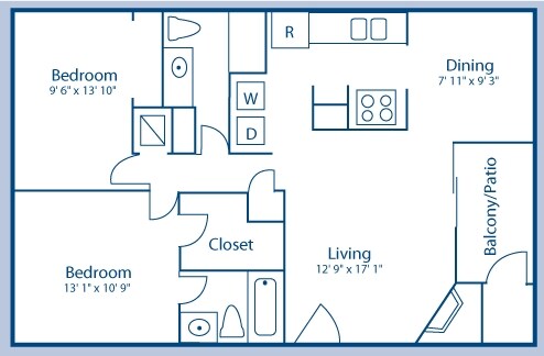 Unit 2087 1031 floor plan