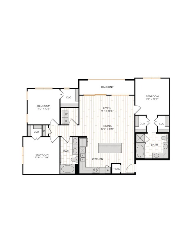 Unit 5129AW 3302AW floor plan